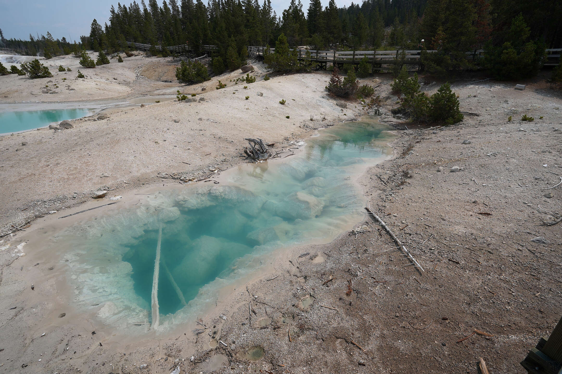 Light blue hot springs