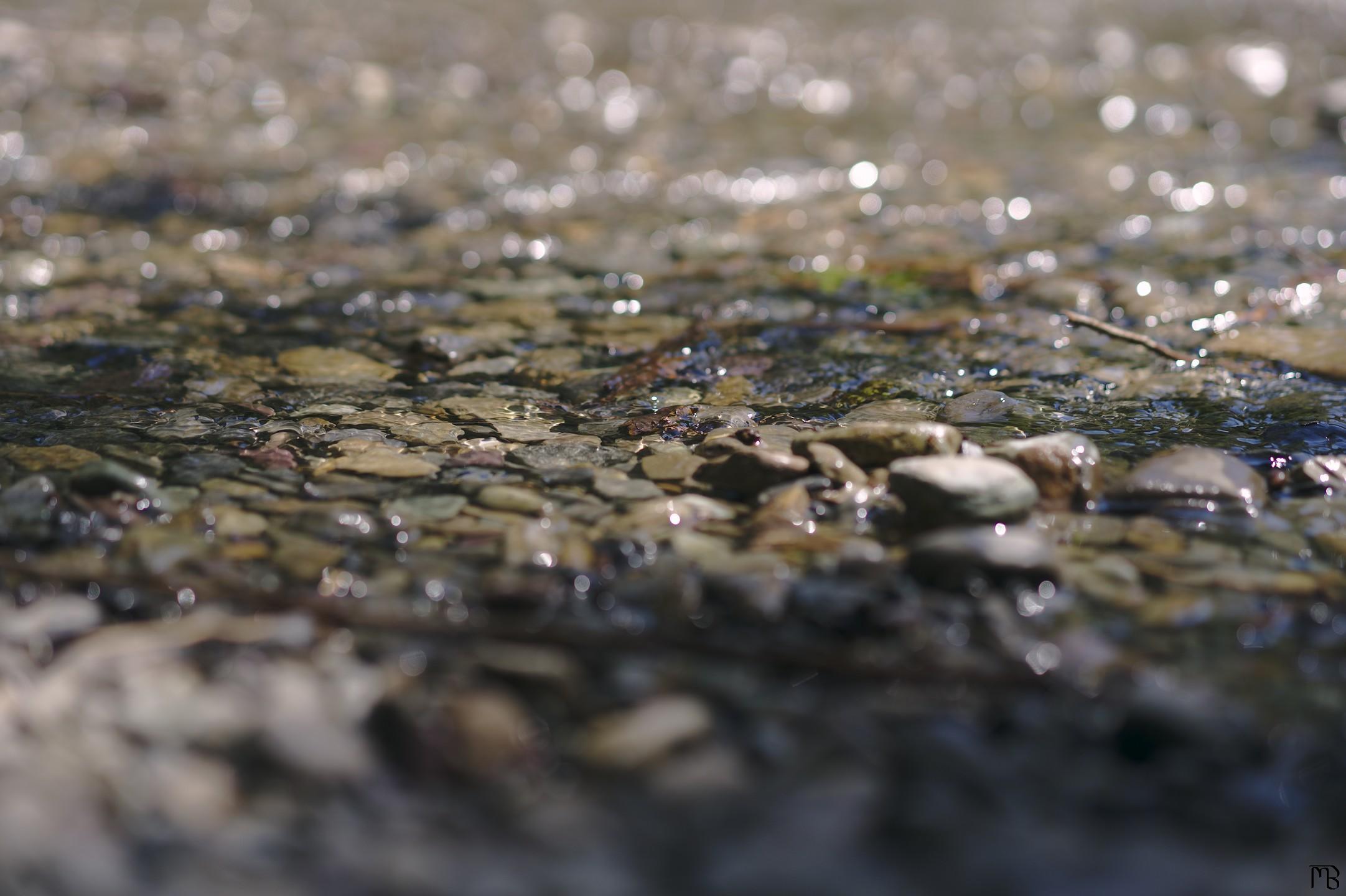 Pebbles in stream