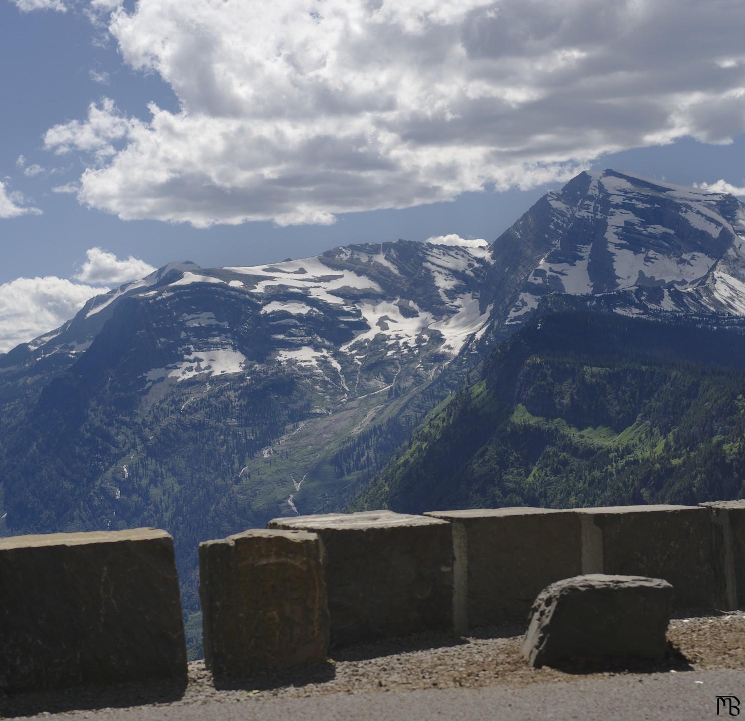 Glacier National Park drive by mountain