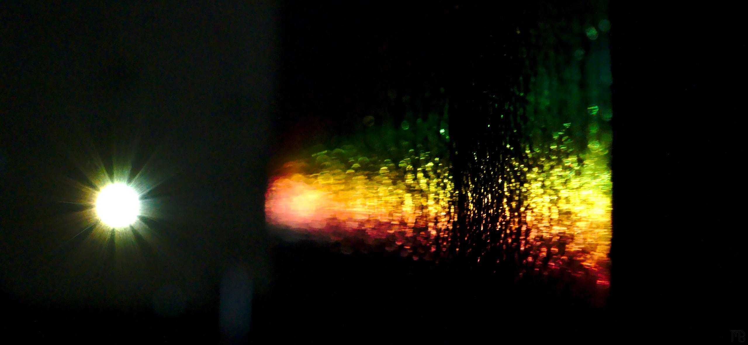 Rainbow wall through door eye hole