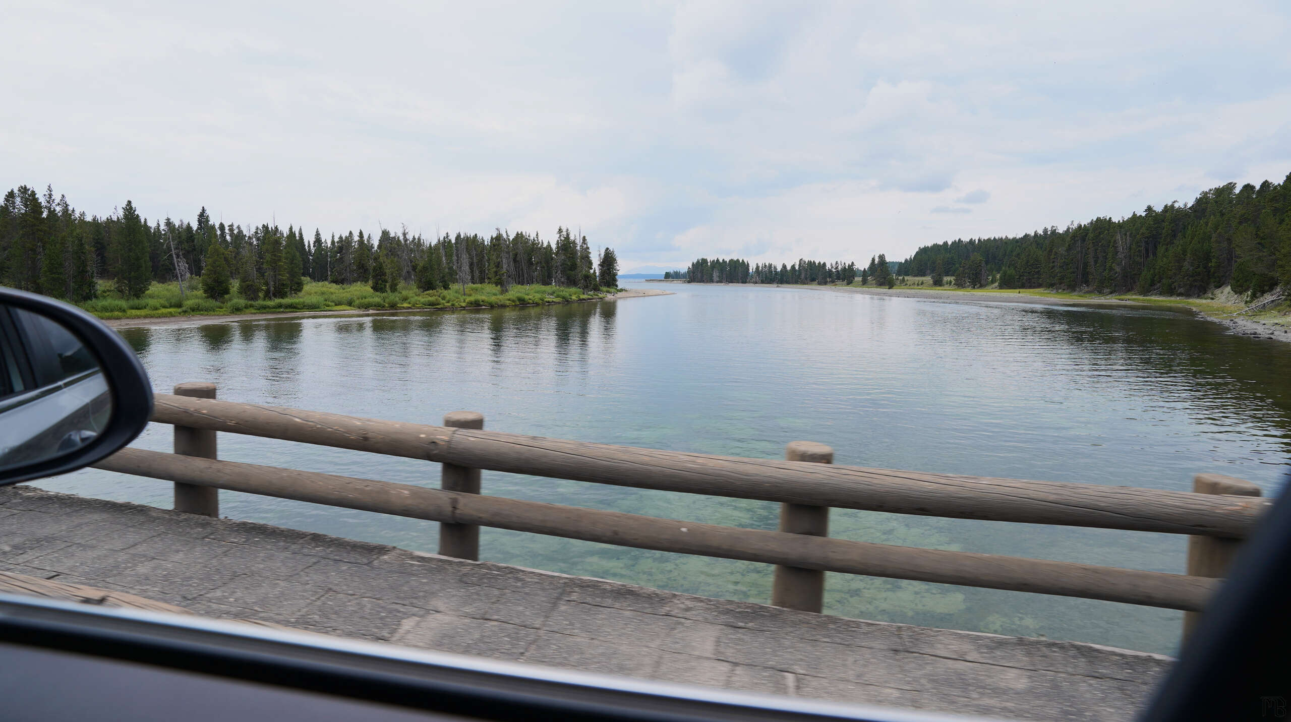 River from a bridge at Yellowstone