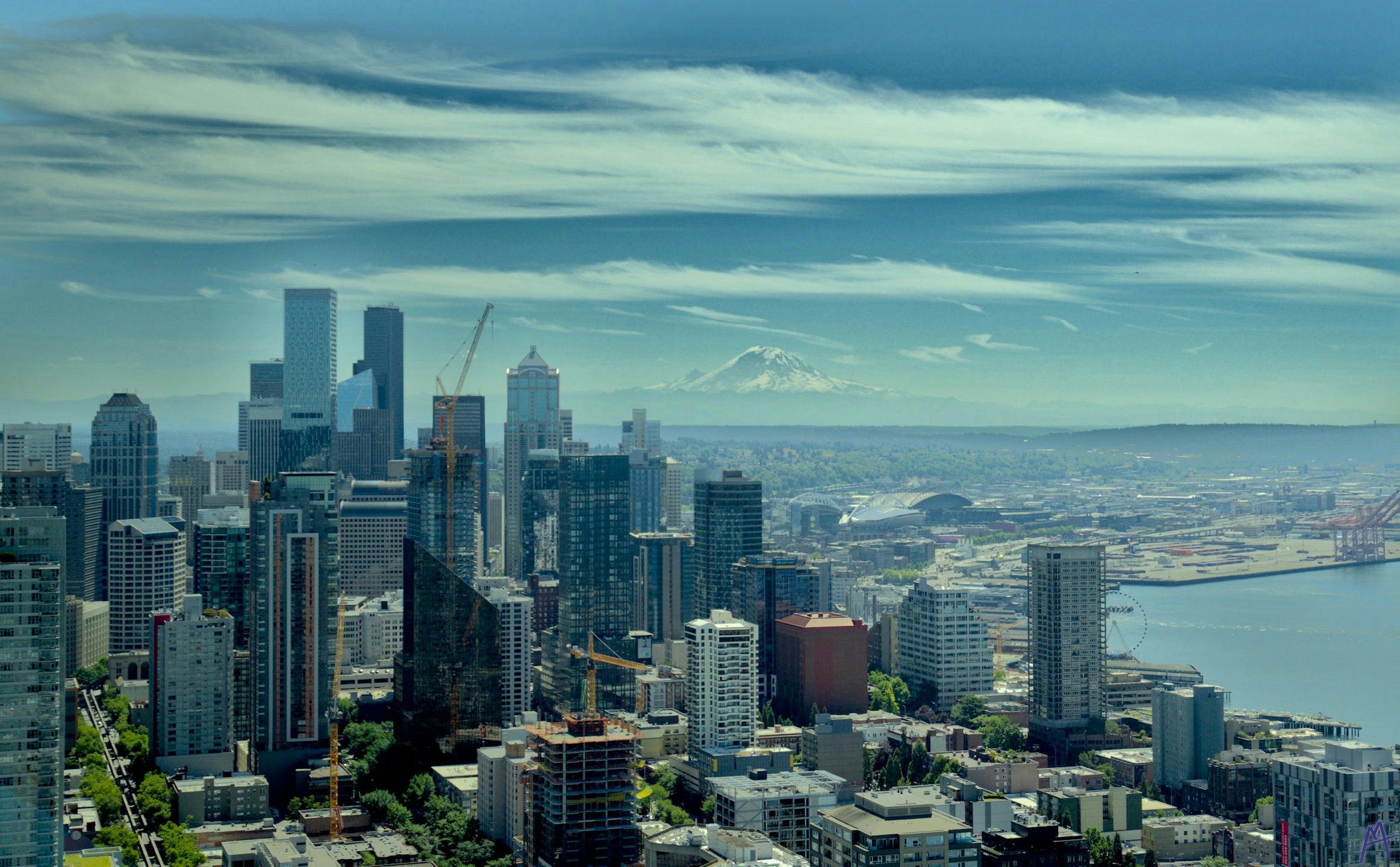 Seattle and Mount Rainier from the Space Needle
