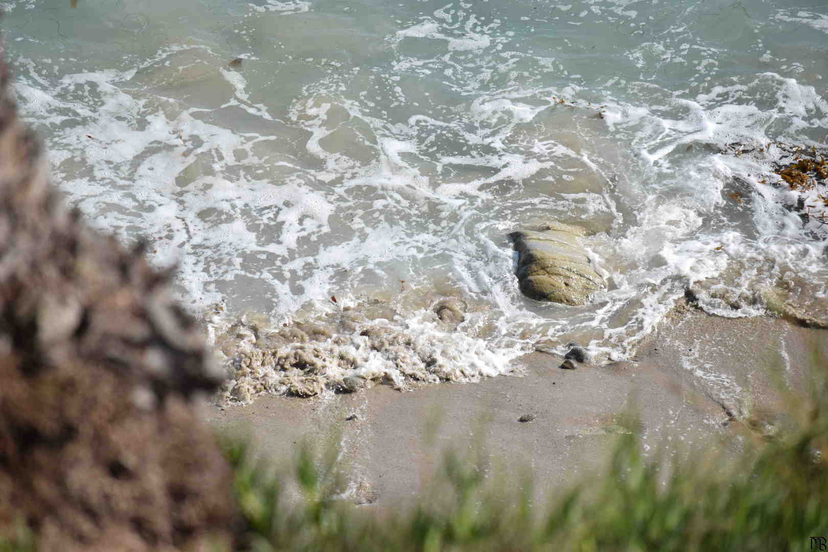 Rock on beach