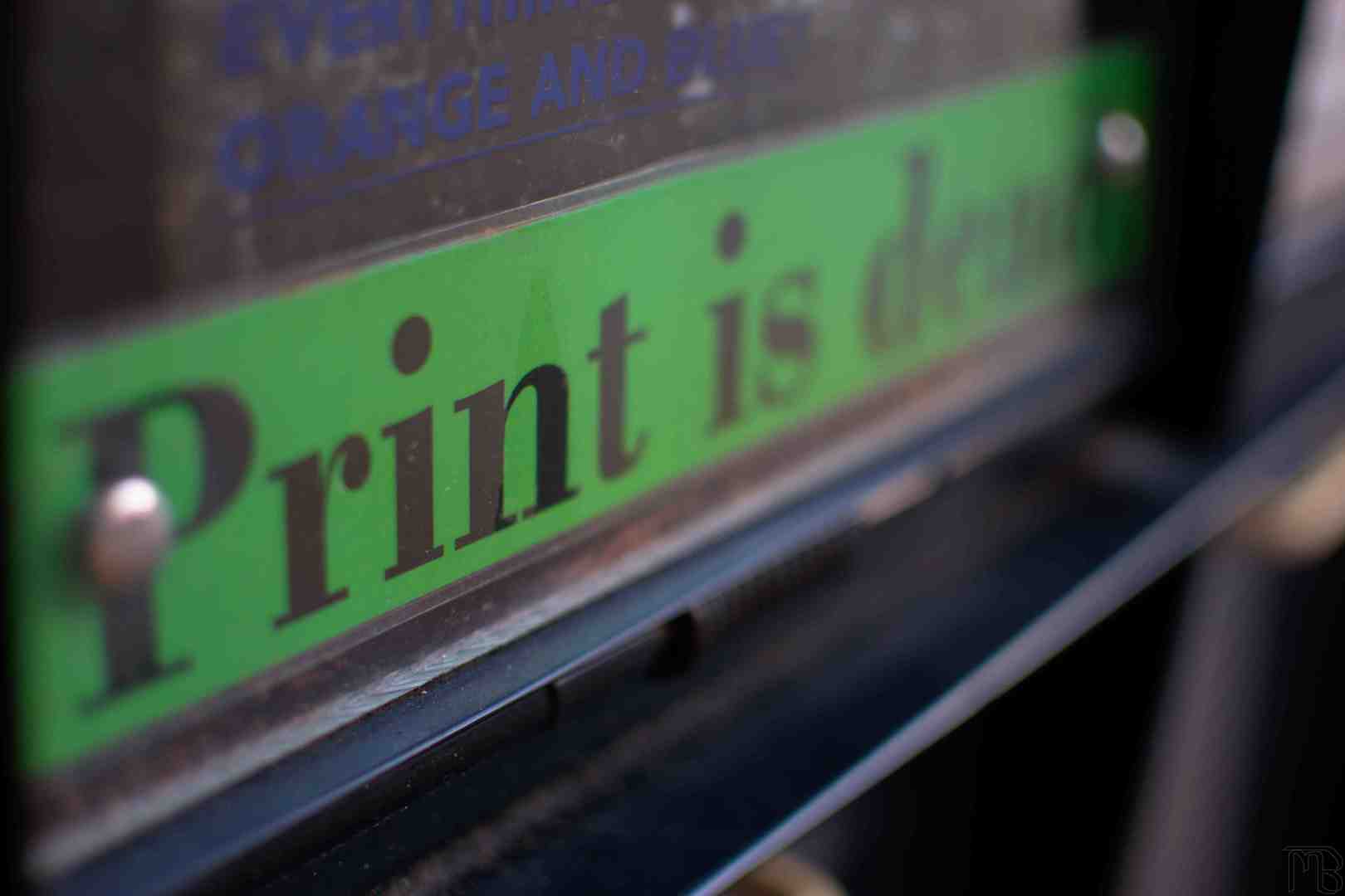 Print is dead