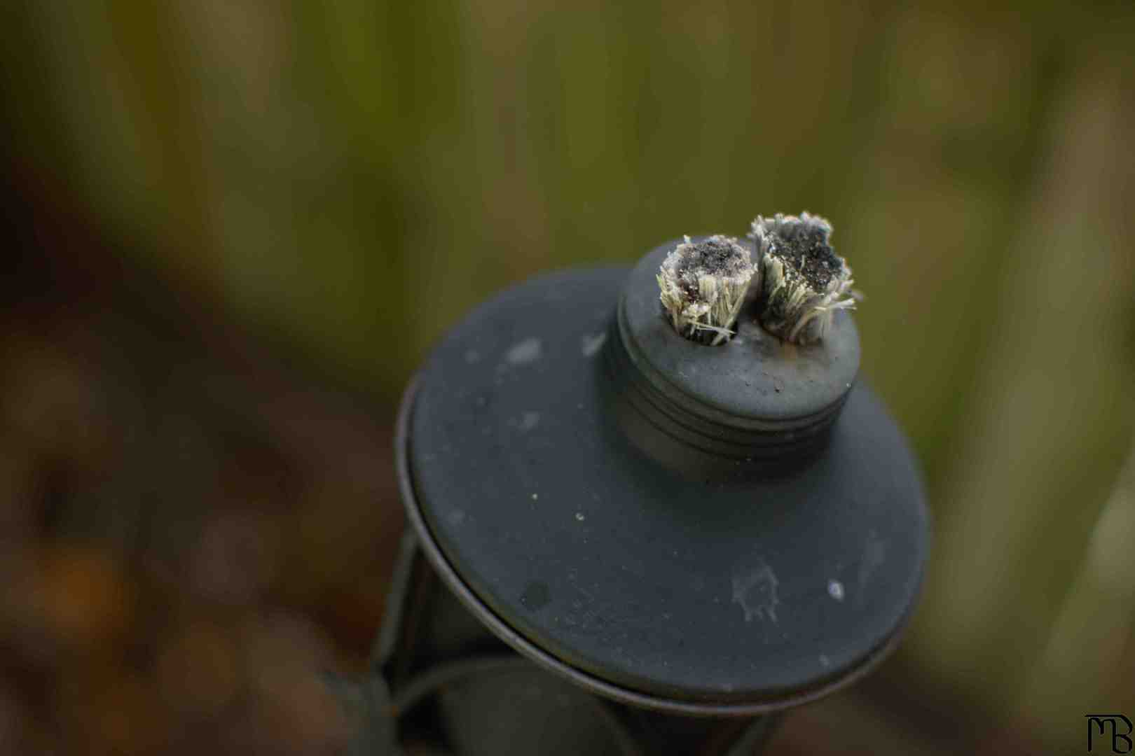 Tiki torch from above