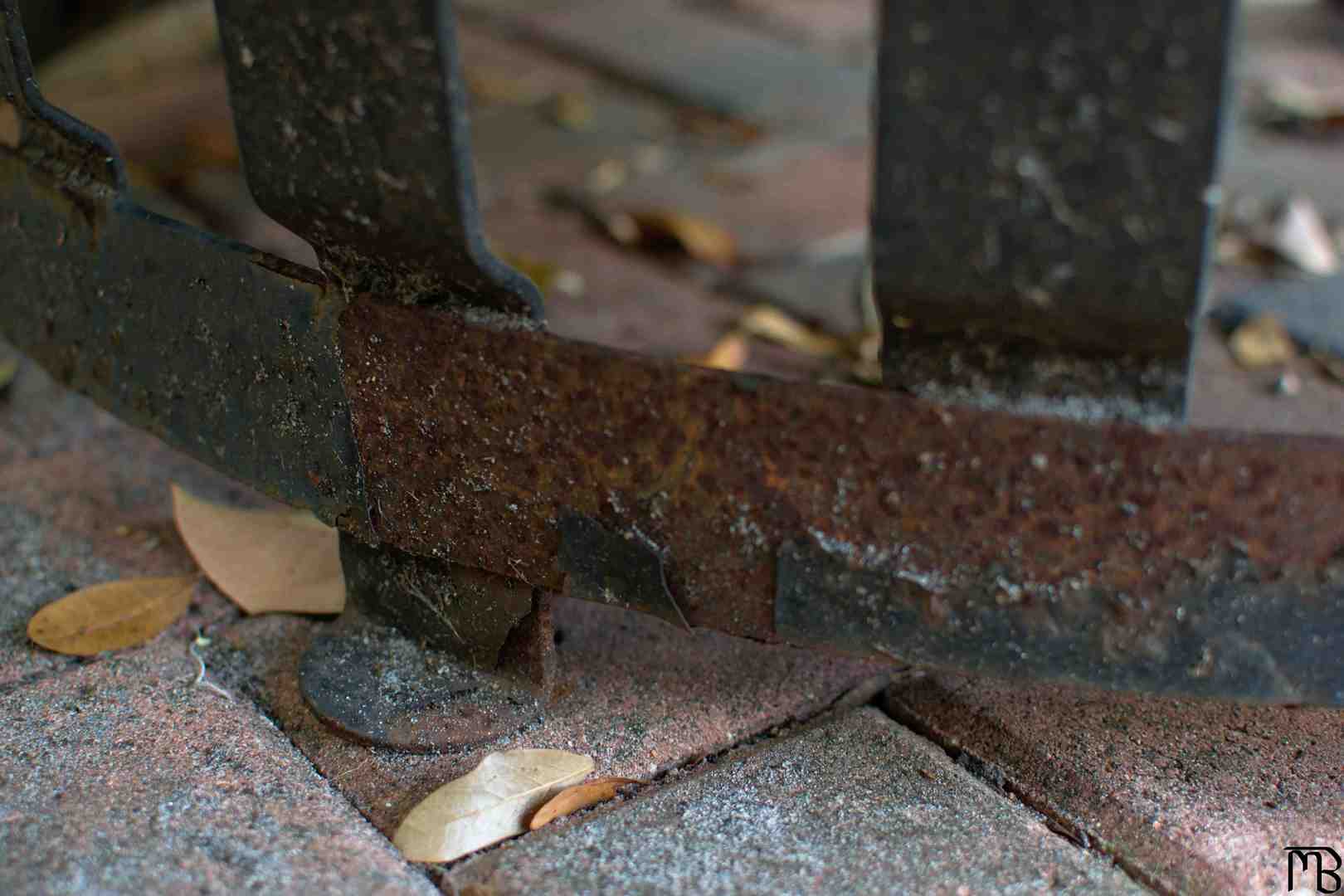 Rust on patio