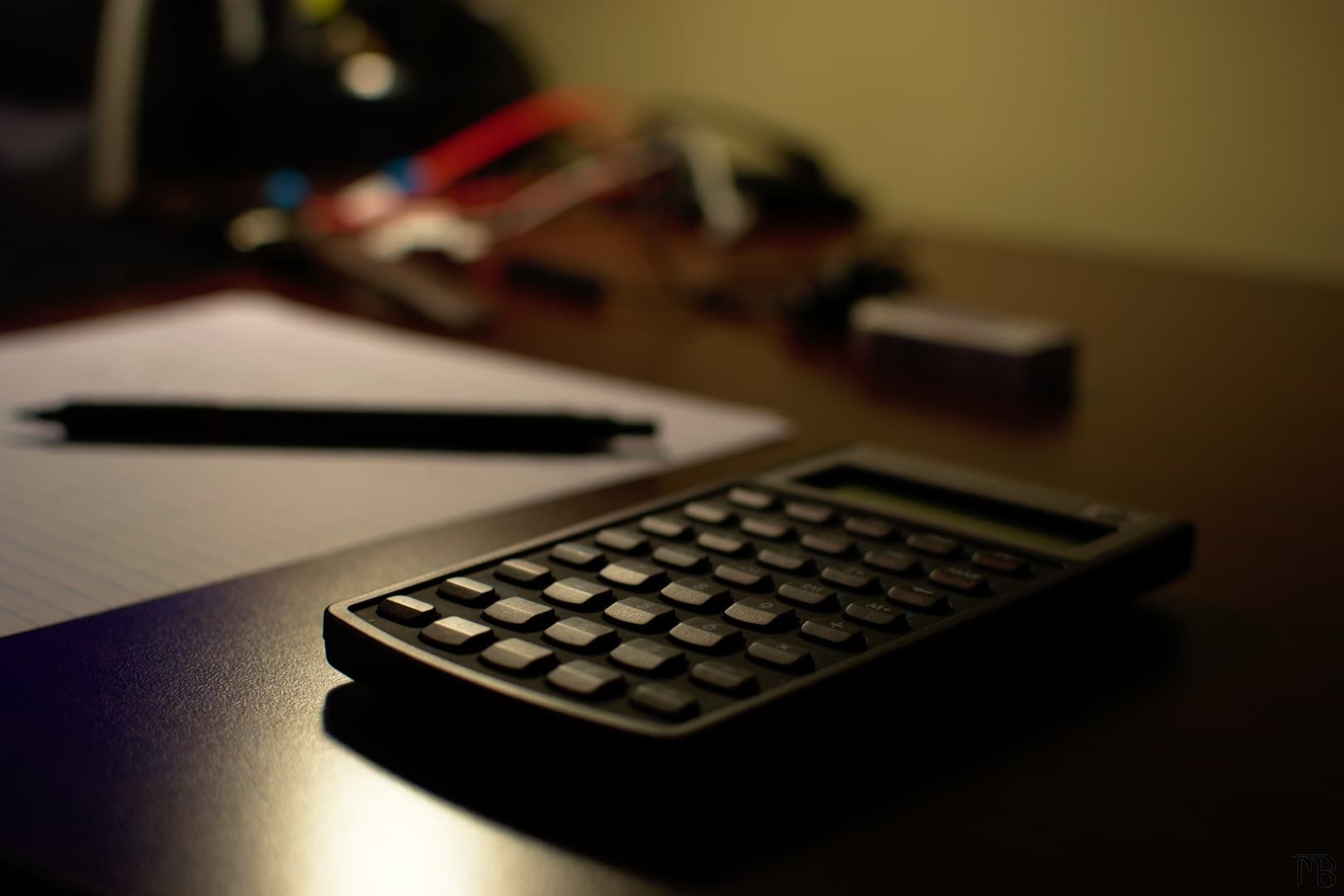 Calculator on desk