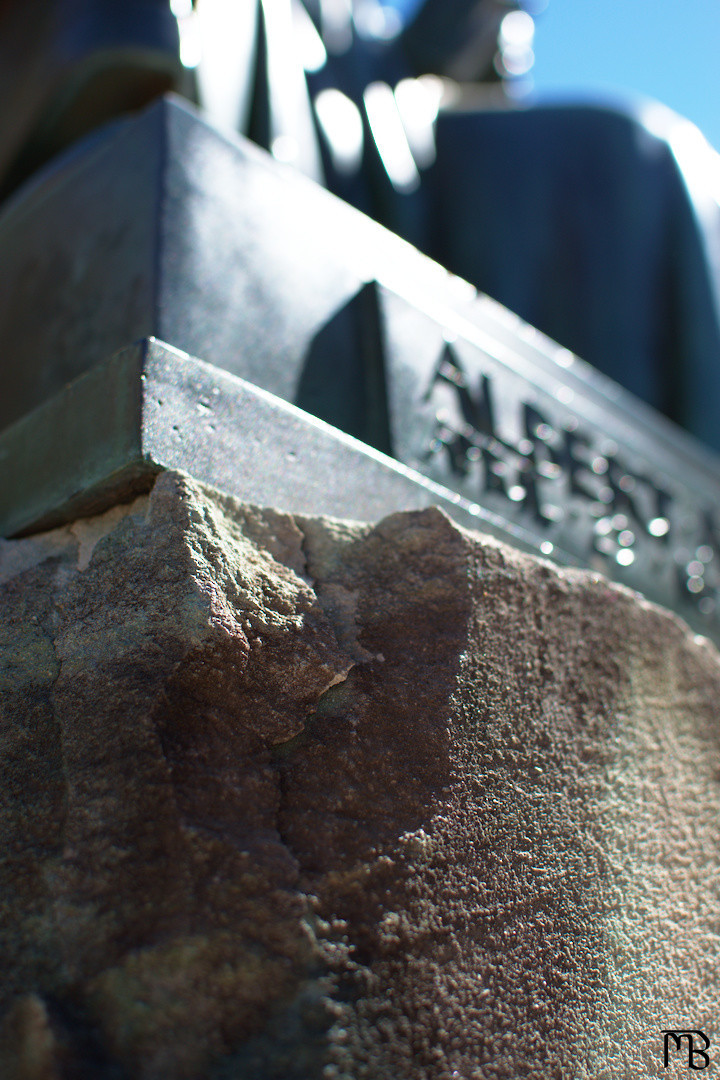 Concrete below statue